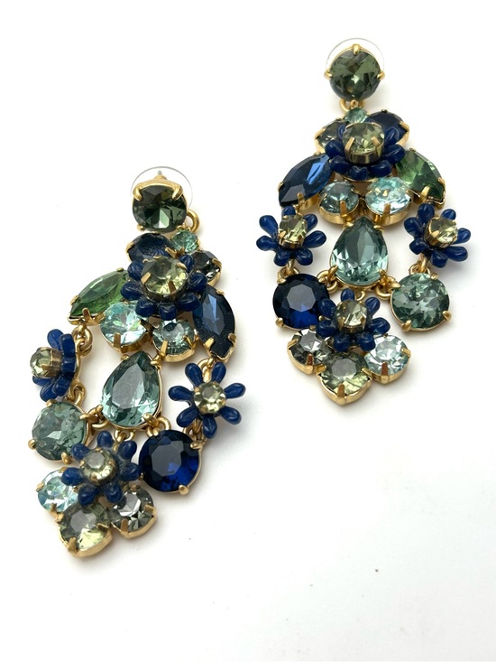 J. Crew Jewelry - J. Crew Blue and Green Jeweled Earrings